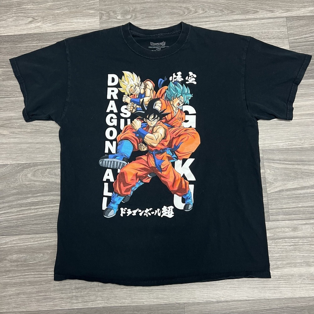 Dragon Ball Super‎ Goku Shirt Men Large Black Anime Comic Manga TV Show Promo